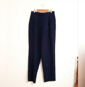 Lauren Ralph Lauren Classic Navy Blue Wool Trousers